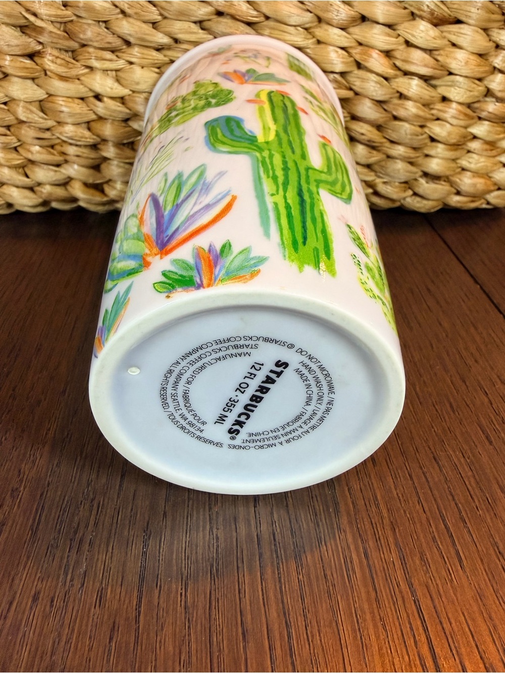 Starbucks Arizona Ceramic Travel Cup with Green Cactus Artwork - Picture 6 of 10